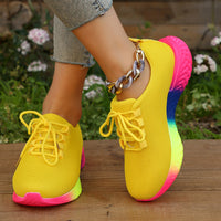 Women's Rainbow Sole Mesh Sneakers