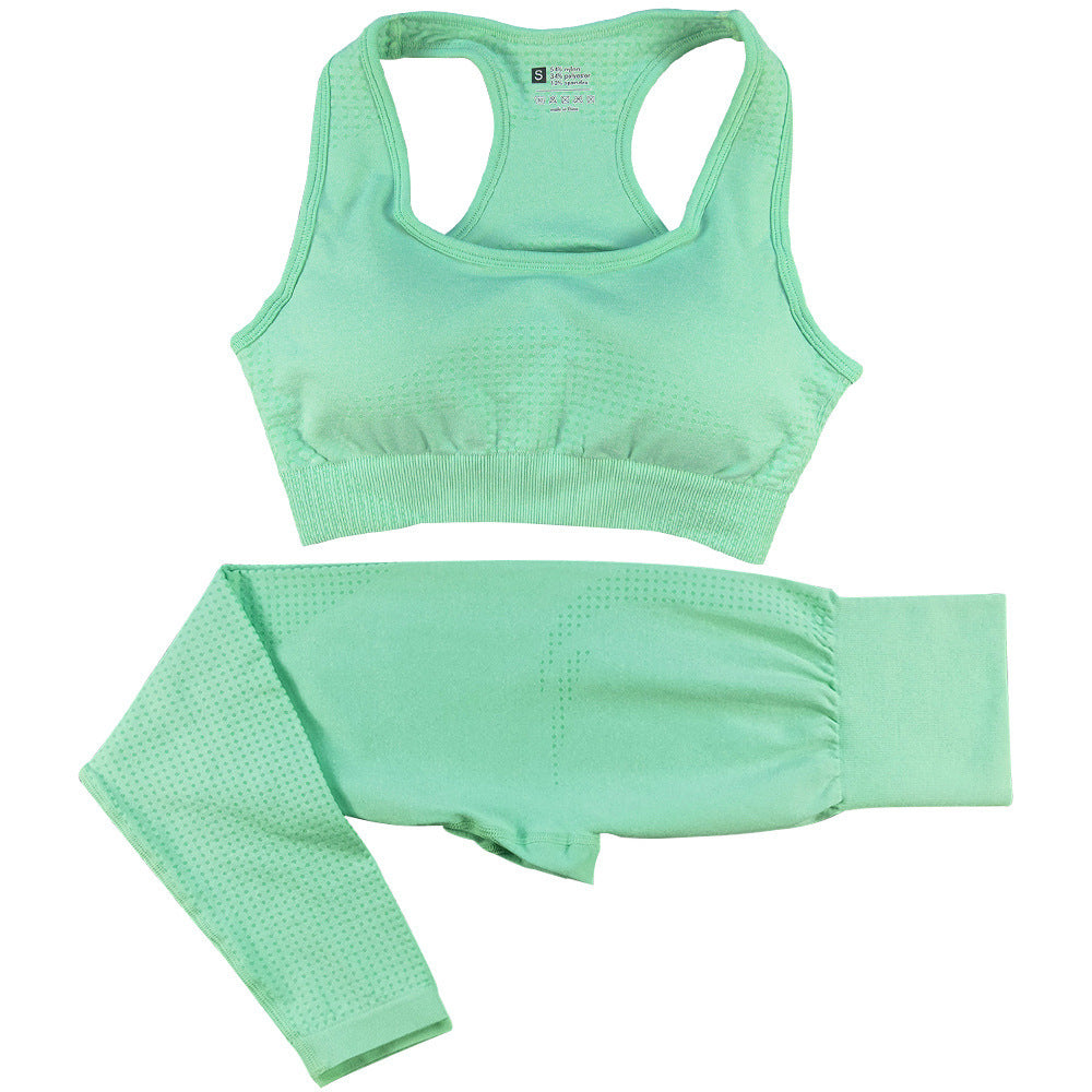Matching Yoga Outfit with Sculpt Fit Crop Top and Flex Waist Leggings