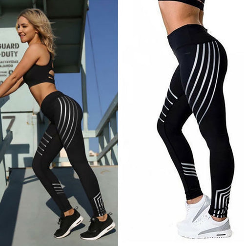 High Waist Night Glowing Fitness Leggings