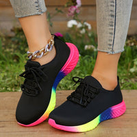 Women's Rainbow Sole Mesh Sneakers