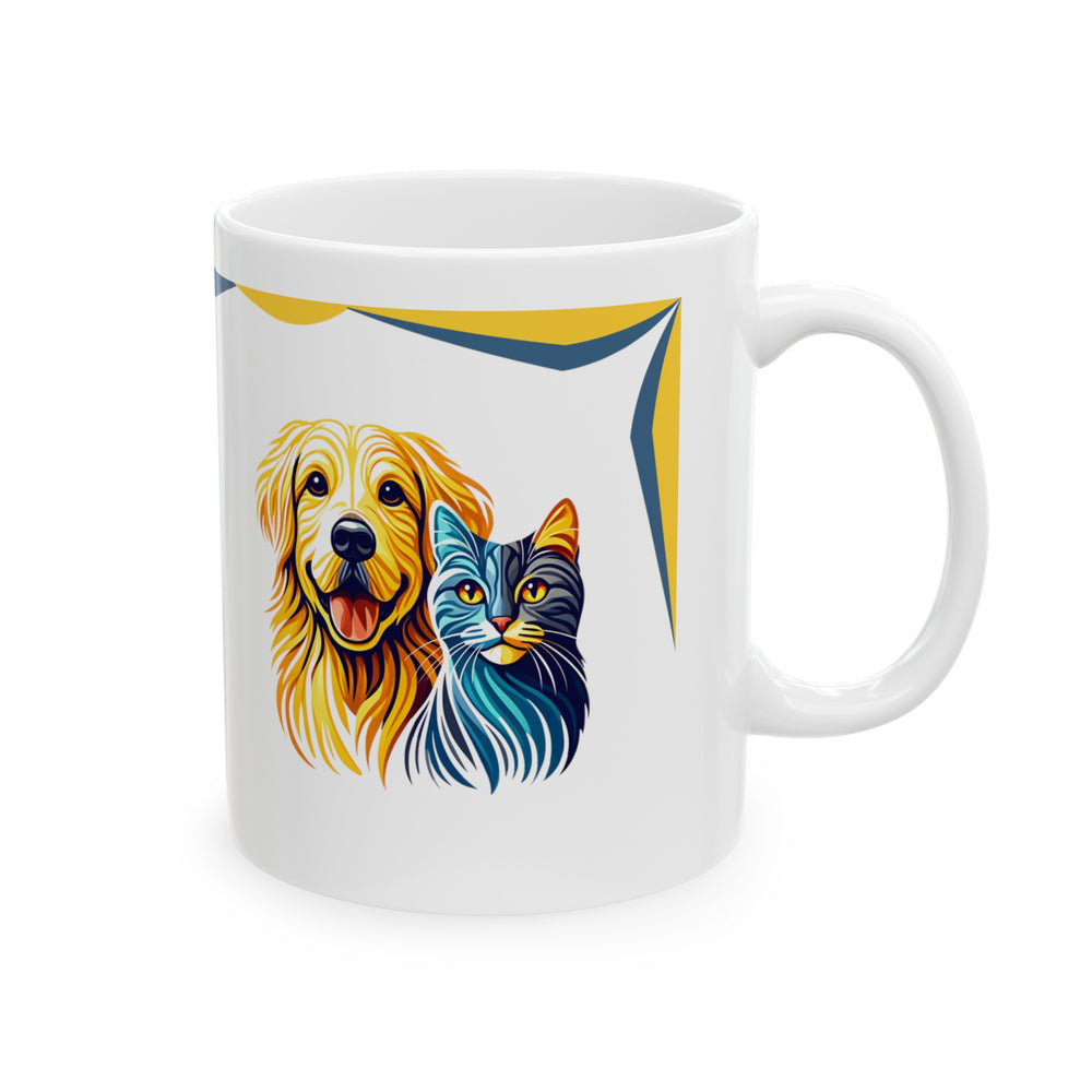 Cheerful Paw-traits Pet Lovers Mug, 11oz