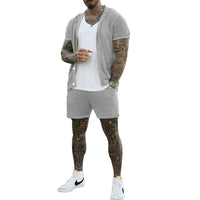 Casual Mesh Knit Two Piece Outfit