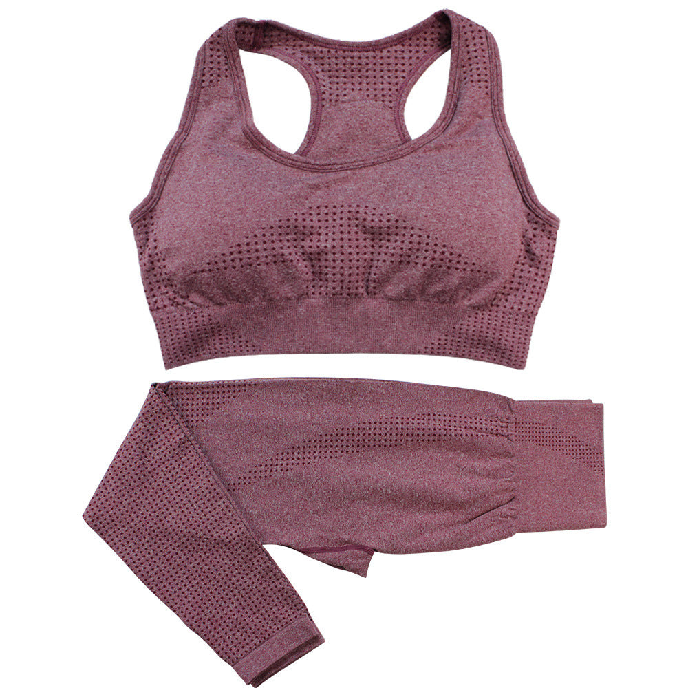 Matching Yoga Outfit with Sculpt Fit Crop Top and Flex Waist Leggings