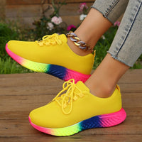Women's Rainbow Sole Mesh Sneakers