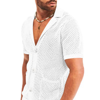 Casual Mesh Knit Two Piece Outfit