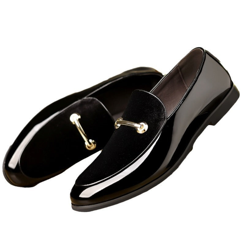 Mens Pointed Toe Leather Loafers