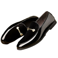Mens Pointed Toe Leather Loafers