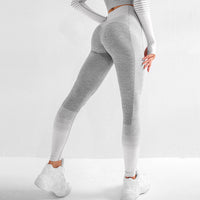 Knitted High Waist Leggings for Gym, Running, and Yoga Training