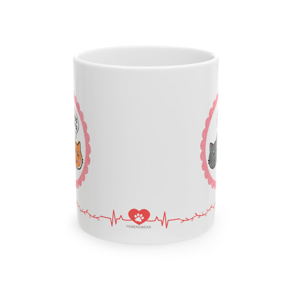 Cute Cat Friends Mug, 11oz