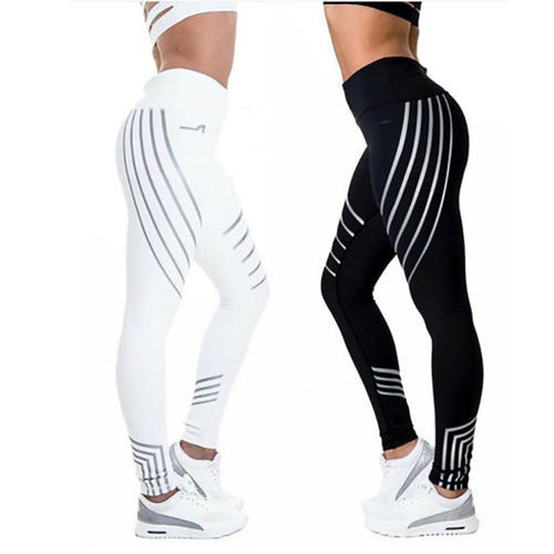 High Waist Night Glowing Fitness Leggings