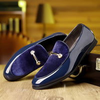 Mens Pointed Toe Leather Loafers