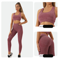 Matching Yoga Outfit with Sculpt Fit Crop Top and Flex Waist Leggings