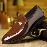 Mens Pointed Toe Leather Loafers