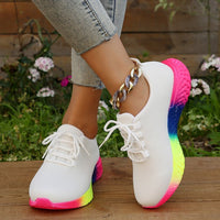 Women's Rainbow Sole Mesh Sneakers