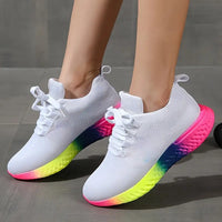 Women's Rainbow Sole Mesh Sneakers