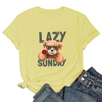 Yellow Lazy Sunday Printed Tee