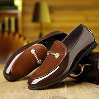 Mens Pointed Toe Leather Loafers
