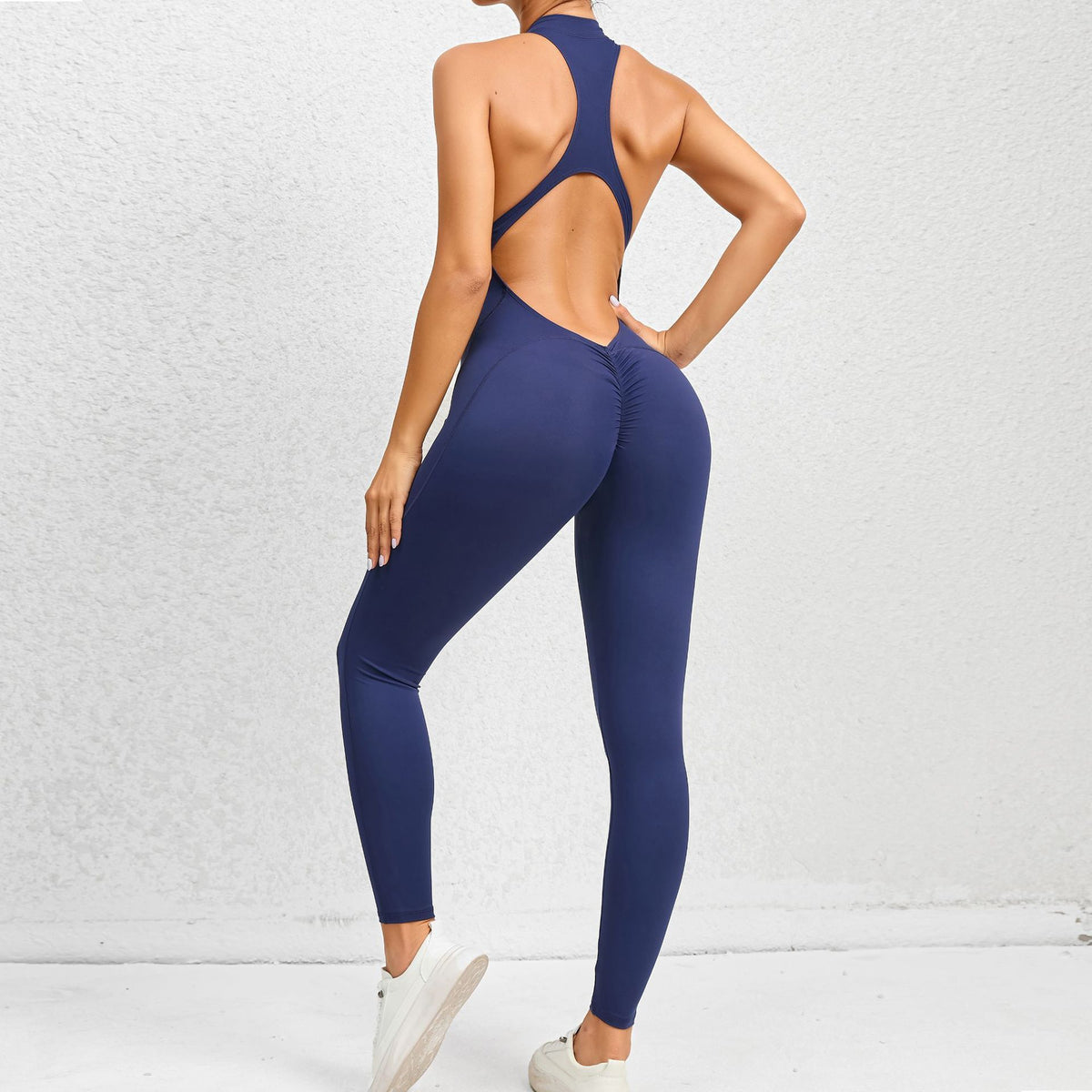 Sleeveless Yoga Jumpsuit Women Tummy Control Butt Lifting Activewear