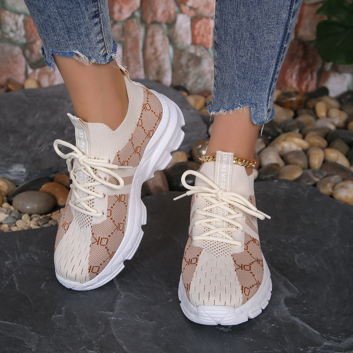 Breathable Flat Canvas Sneakers with Soft Sole
