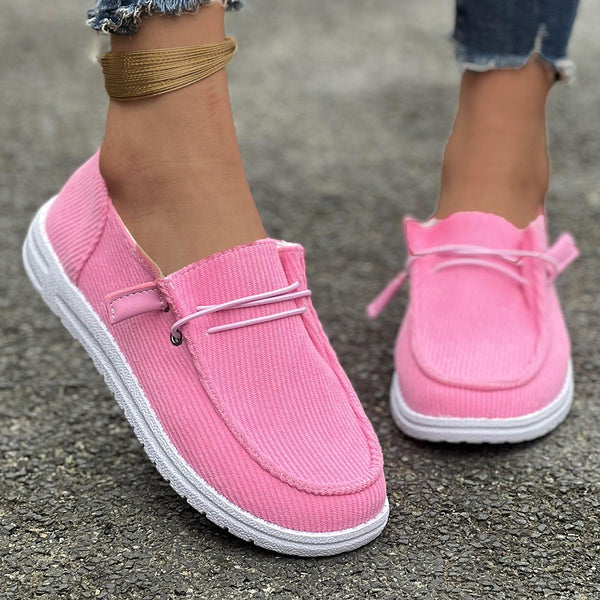 Corduroy Loafer Slip-On Flat