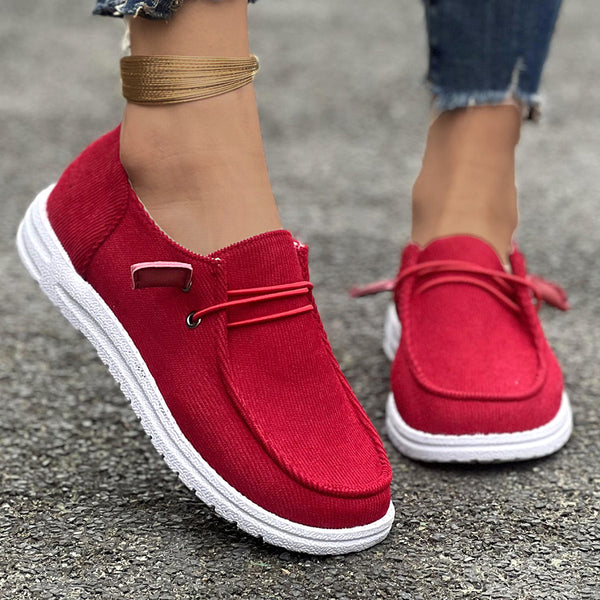 Corduroy Loafer Slip-On Flat