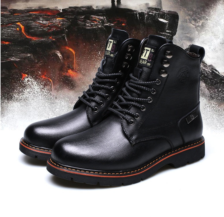 Men's Cashmere Martin Boots Stylish and Comfortable
