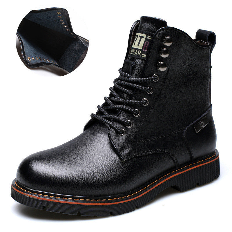 Men's Cashmere Martin Boots Stylish and Comfortable