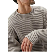 Men’s Gray Round Neck Sweater Casual Comfort
