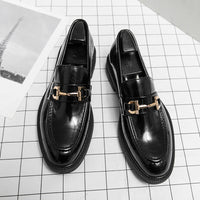 Mens Horsebit Loafers Chunky Sole Platform Shoes