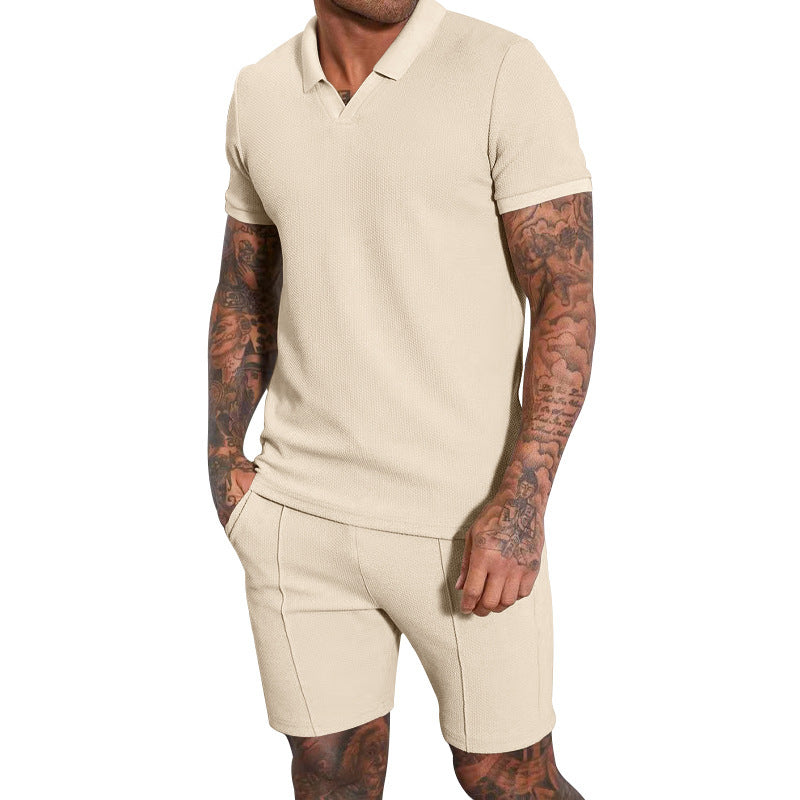 Waffle Shorts Two-Piece Set
