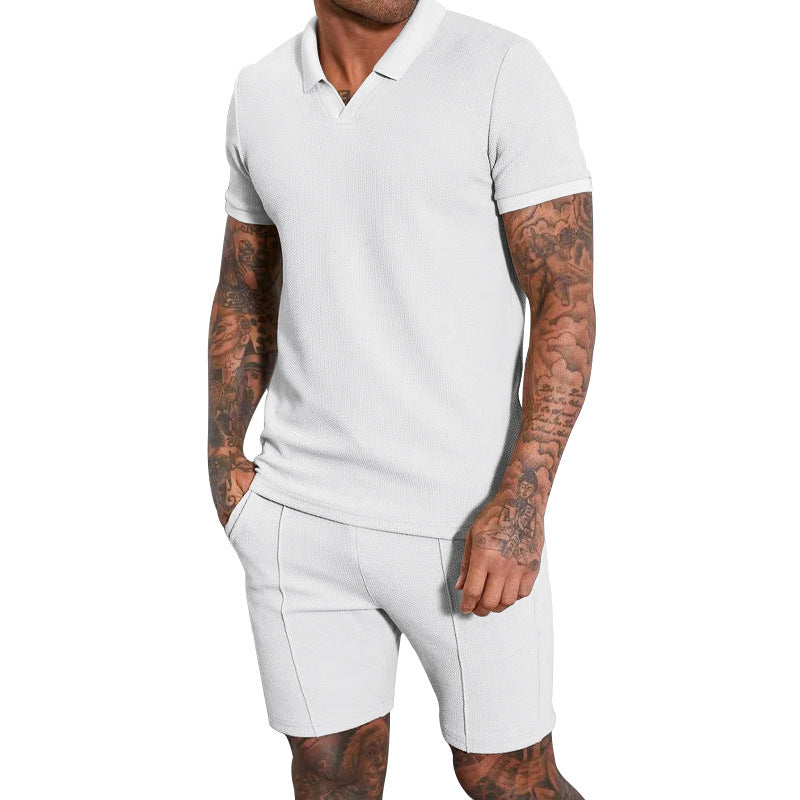 Waffle Shorts Two-Piece Set