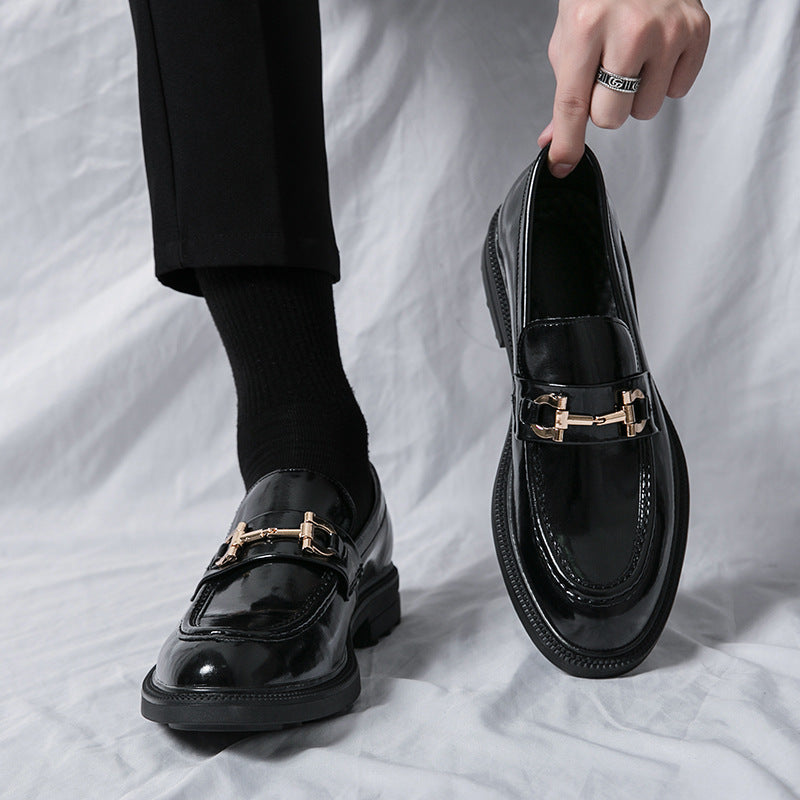 Mens Horsebit Loafers Chunky Sole Platform Shoes