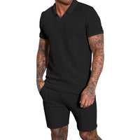 Waffle Shorts Two-Piece Set