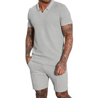 Waffle Shorts Two-Piece Set
