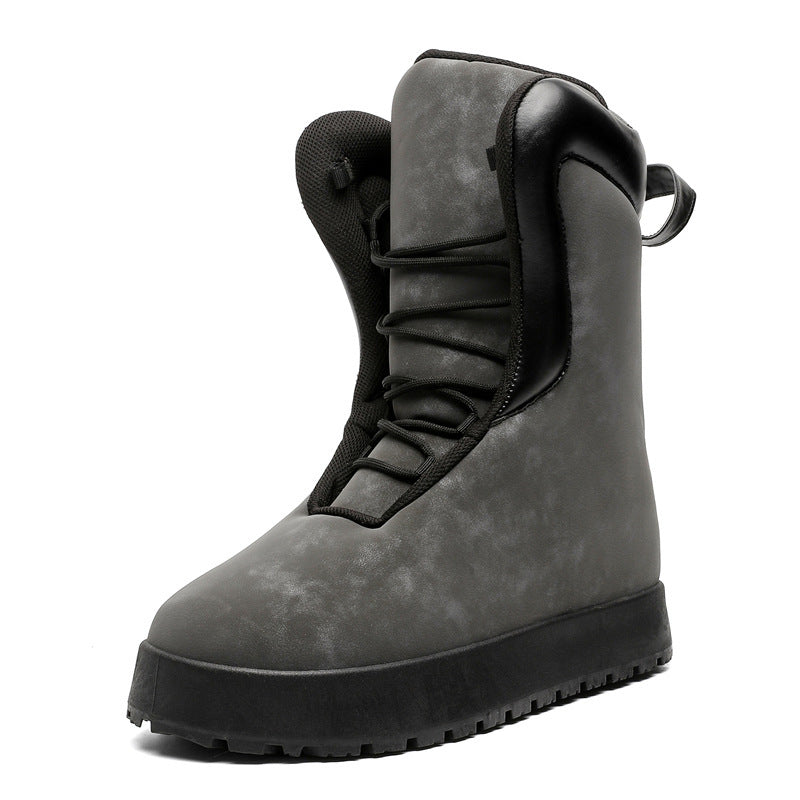 Waterproof High-Top Boots for Men Trendy and Warm
