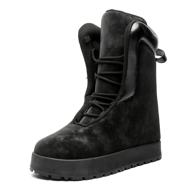 Waterproof High-Top Boots for Men Trendy and Warm