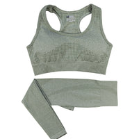 Matching Yoga Outfit with Sculpt Fit Crop Top and Flex Waist Leggings