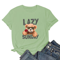 Green Lazy Sunday Printed Tee