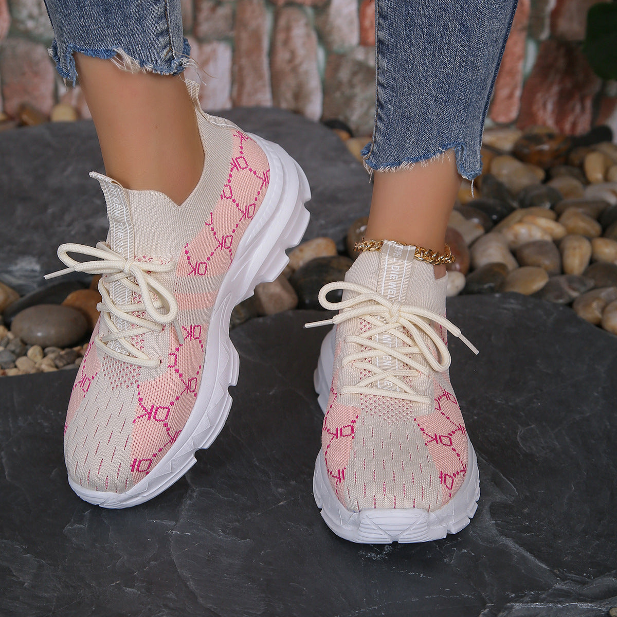 Breathable Flat Canvas Sneakers with Soft Sole