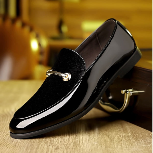 Mens Pointed Toe Leather Loafers
