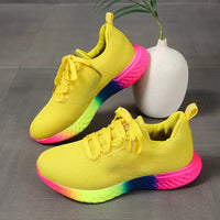 Women's Rainbow Sole Mesh Sneakers