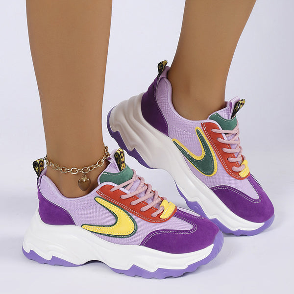 Women’s Chunky Mixed Color Fashion Runners