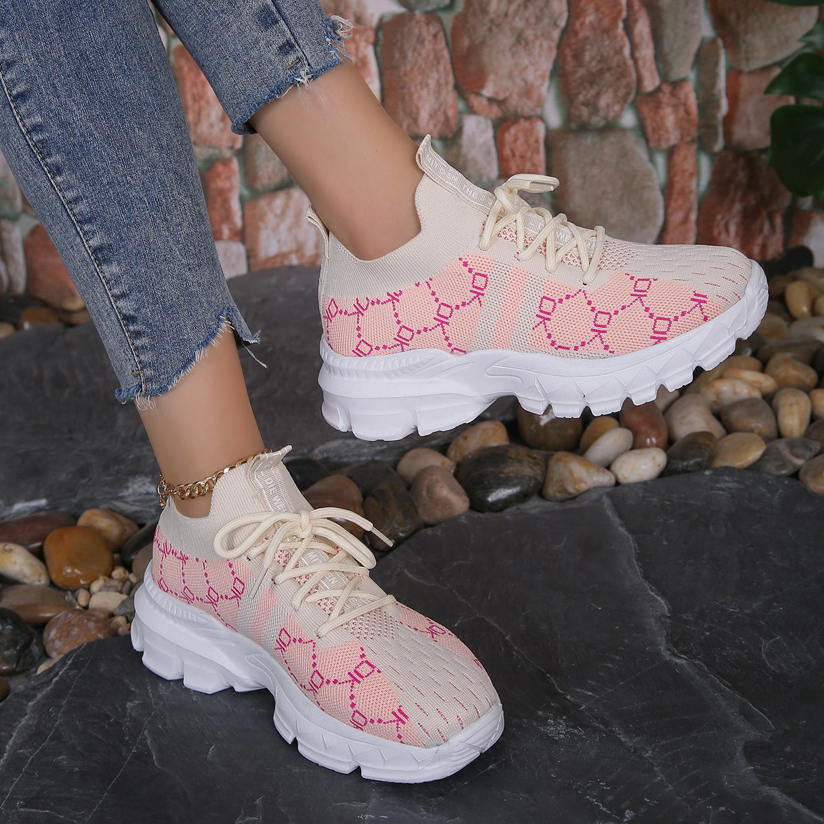 Breathable Flat Canvas Sneakers with Soft Sole
